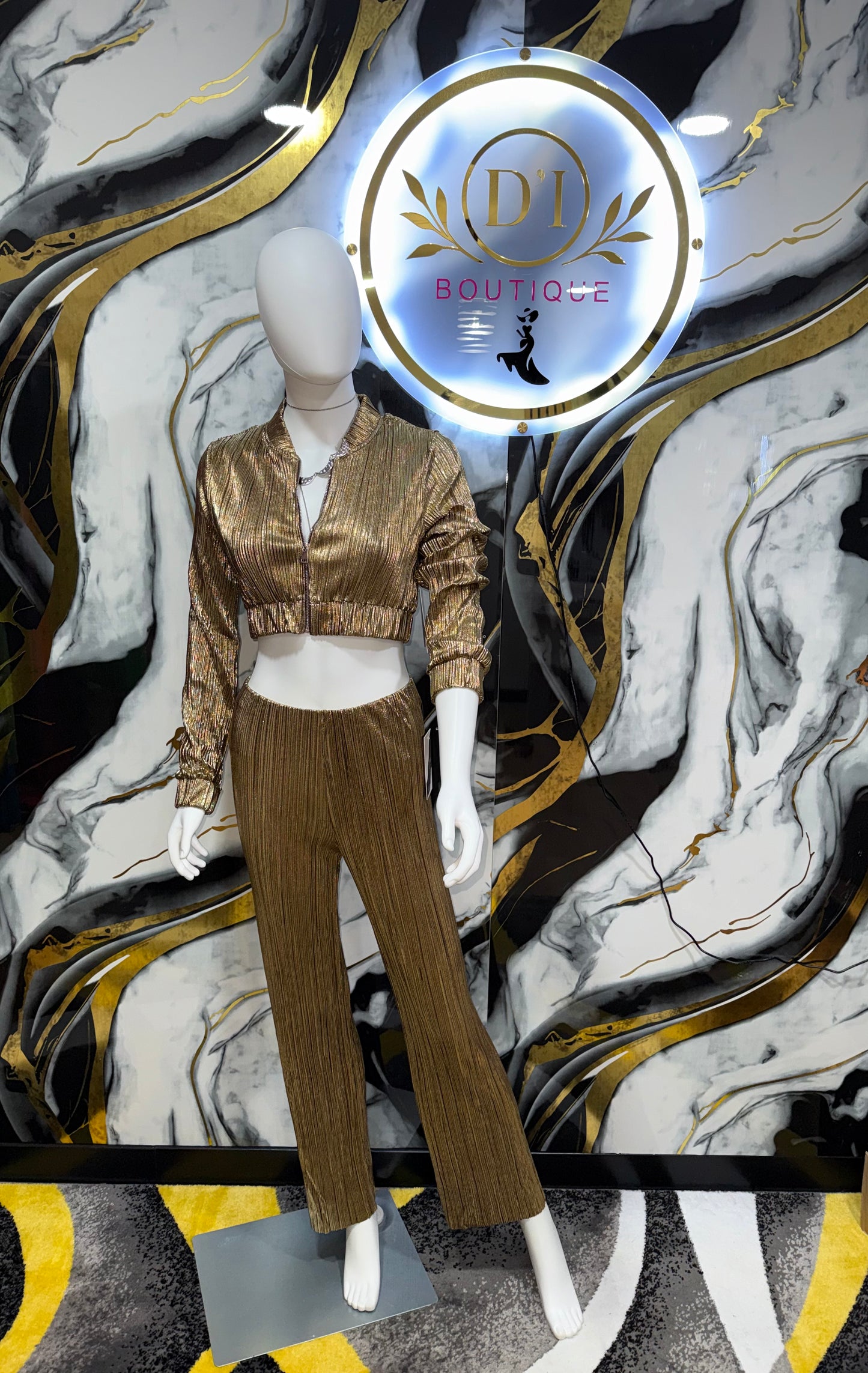 Gold Metalic Two-Pice Set